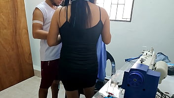 Sex addicted slut seduces me and asks for cock at work