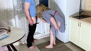 Milf likes it when a big dick is inserted into her ass instead of breakfast