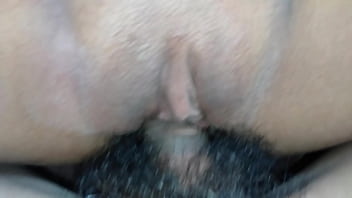 A girl is smelling the balls and huge load cum on her tits