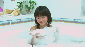 Asian teen magna f gets really frisky with herself at bath time