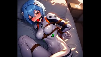 Rei ayanami is tied and fighting for freedom