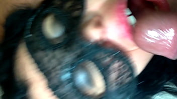 Married girl realizes her dream of two cocks in her mouth