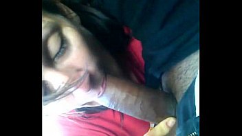 Sexy whore gives quick public bj in a car