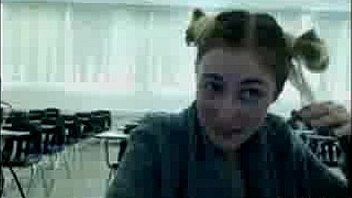 Oh no my cute sexy girl masturbating in a classroom gets caught by camery