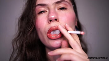 Drool collector smoking nude lips