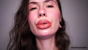 Drool collector smoking nude lips