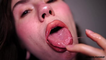 Drool collector smoking nude lips