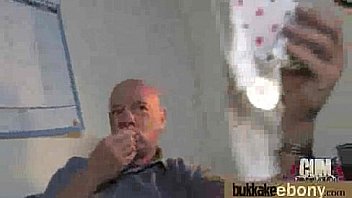 Ebony babe have a hot group fuck 8