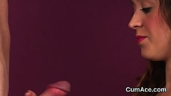 Astonishing kitten enjoys a deep throat and plenty of spunk on her face