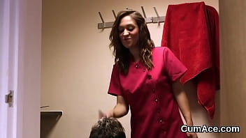 Astonishing kitten enjoys a deep throat and plenty of spunk on her face