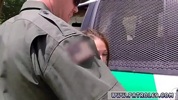 Cop sex and black strap on police sex with a sneaky stripper