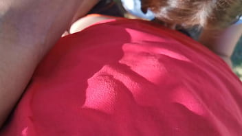 Outdoor blowjob in the countryside