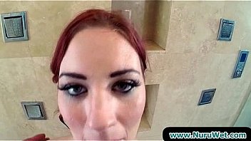 Gorgeous babe gives a nuru massage 25