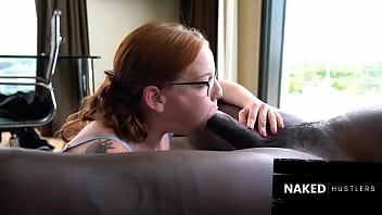 Lil redhead hotel worker came to my room and twirled on my dick