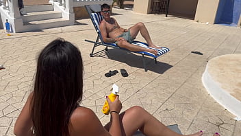 I ask him to put sunscreen on me and he ends up fucking me in the ass nuria millan