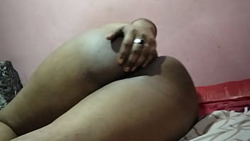 Indian hairy woman in hotel pleasing himself