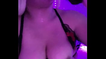 Ebony slams her throat and make sloppy mess in joi