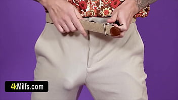 Horny blonde stepmother versus my clueless cock