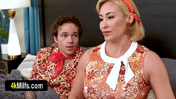 Horny blonde stepmother versus my clueless cock