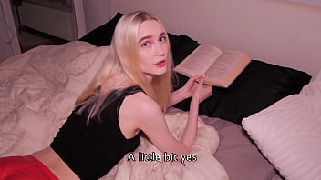 Teen wanted to read but got fucked by her roommate