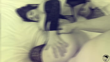 My wife surprise me with big boobs blonde