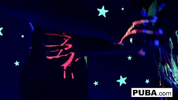 Busty babe rubs fucks herself