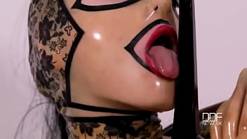 Kneel before latex lucy