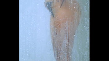 Tanned campus hottie rinses off in her bikini after a long day