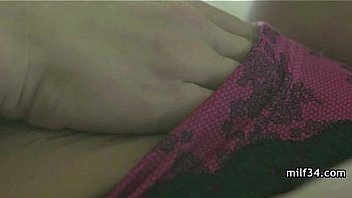 Big breated horny milf's bedroom seduction