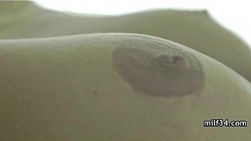 Big breated horny milf's bedroom seduction