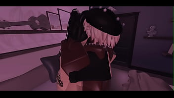 Cute puppy girl gets stuck in a cage begs her owner to let her out