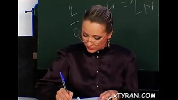 Sexy babe dominates her slave