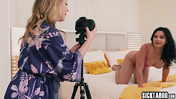 Hot big butt lesbian and naughty milf enjoyed hot psusy licking after kissing