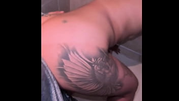 Caught bathing ready to get a good fuck you can hear her moaning