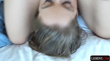 Beautiful college lesbian blonde girlz in passionated sex on beds