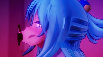 Konosuba aqua's suck and fuck in their glory hole