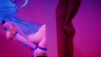 Konosuba aqua's suck and fuck in their glory hole