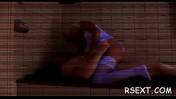 Beauty gives blow and tugjob