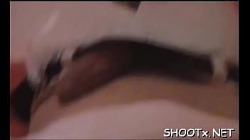 Brunette woman tanya finds a big dangler