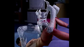 Invisible girl living clothes sitting on penis