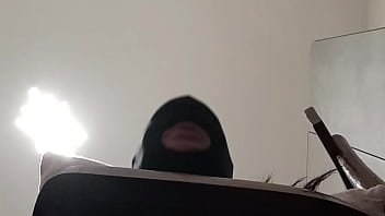 Tied up blindfolded and ballgagged milf gets fucked in her mouth pussy and ass