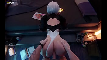 Fucking 2b from behind sex