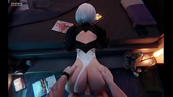 Fucking 2b from behind sex