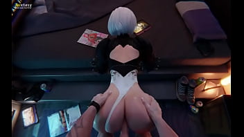Fucking 2b from behind sex