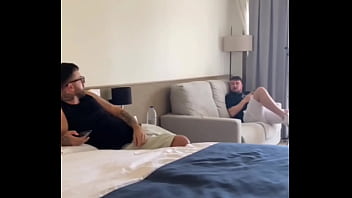 Cheating slut comes over for horny threesome