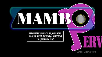 Very pretty slim brazilian khali noire in darker outfit fucked by 4 huge cocks dap anal only slim bbc gapes atm