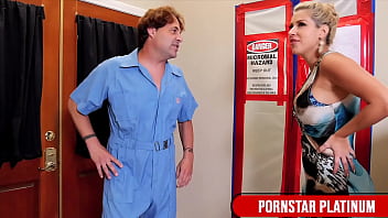 Blonde milf savana sucks and fucks exterminator eric’s cock