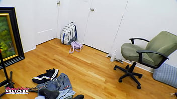 Petite blue haired raven finger fucks her twat and sucks a juicy big cock