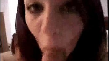 Amateur pov blowjob on the bed