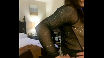 Busty big breasted mature in a braless boobs visible